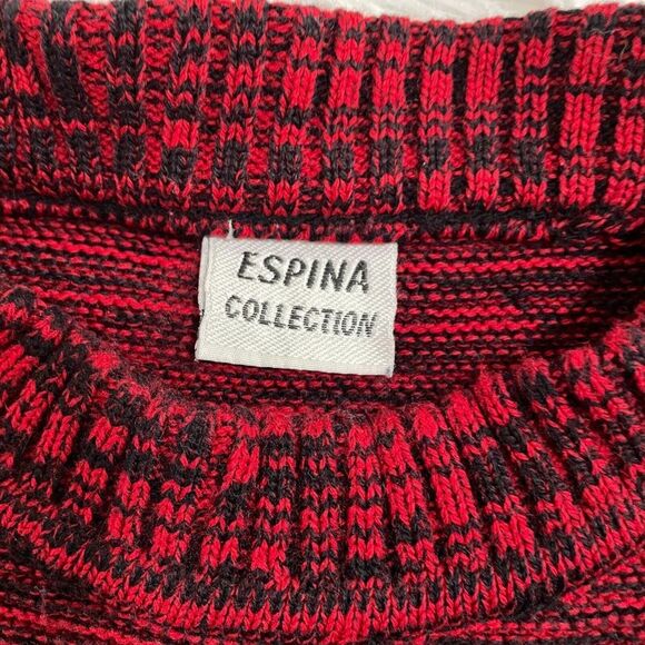 Unisex Espina Collection Crew Neck Sweater in Burgundy - Picture 6 of 9